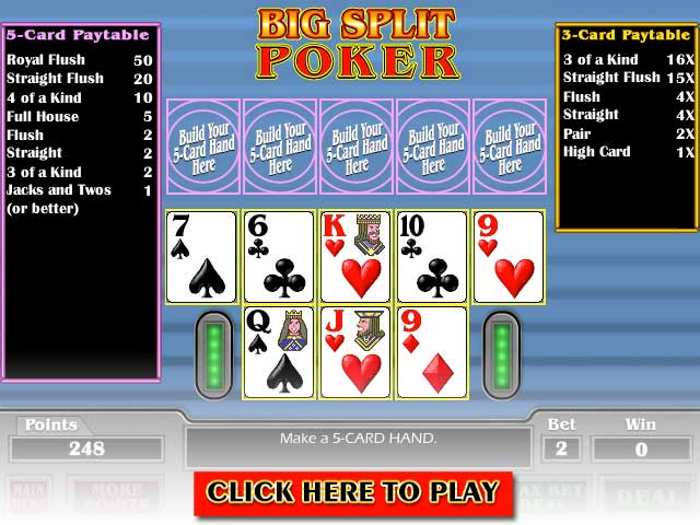 Click to Play Big Split Poker