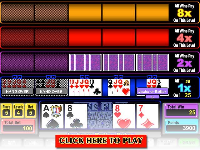 Click to Play Five Play Multi-Strike Poker